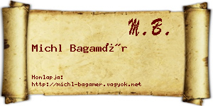 Michl Bagamér névjegykártya